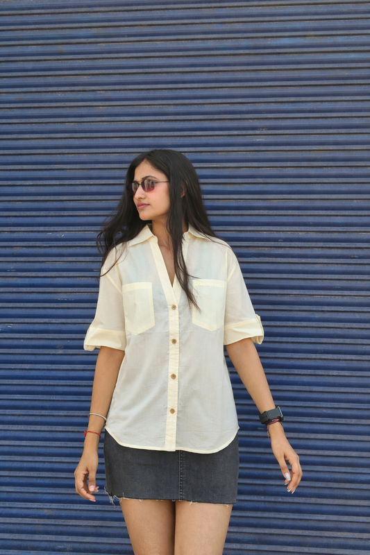 Drop shoulder boxy fit shirt