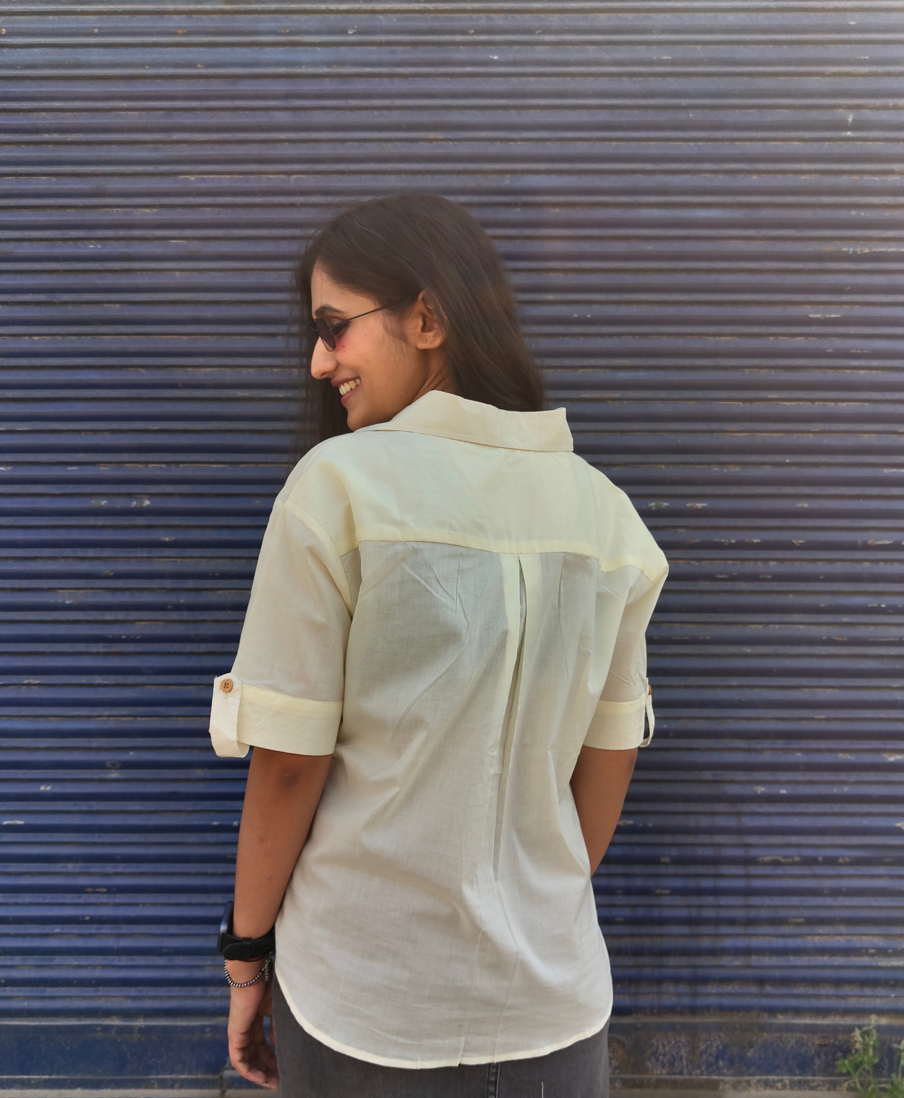 Drop shoulder boxy fit shirt